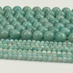 Smooth Green Amazonite AAA Polished Round Gemstone Beads image 1