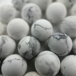 Howlite Frosted Round Beads image 3