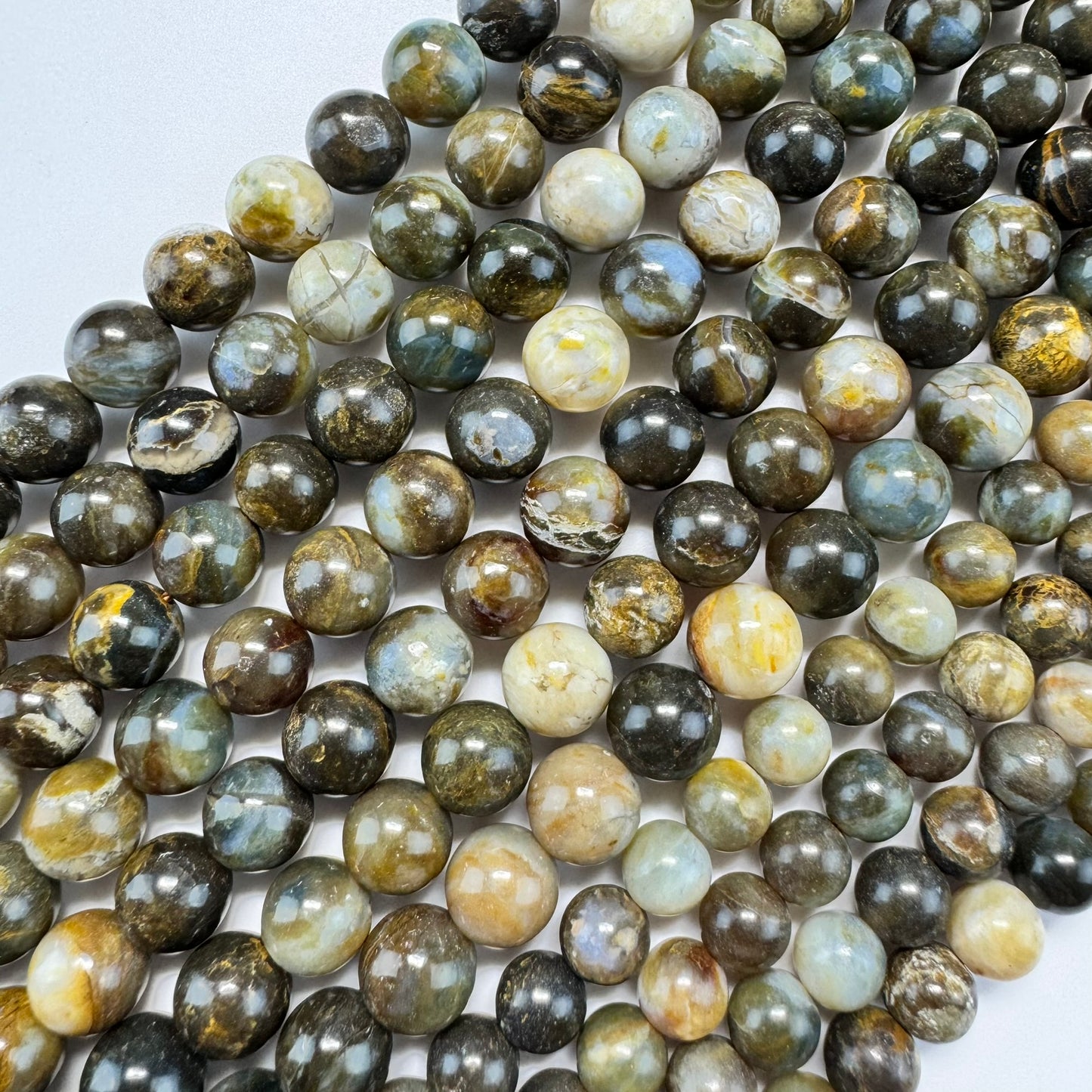 Blue Opal Polished Round Beads image 4
