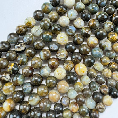 Blue Opal Polished Round Beads image 4