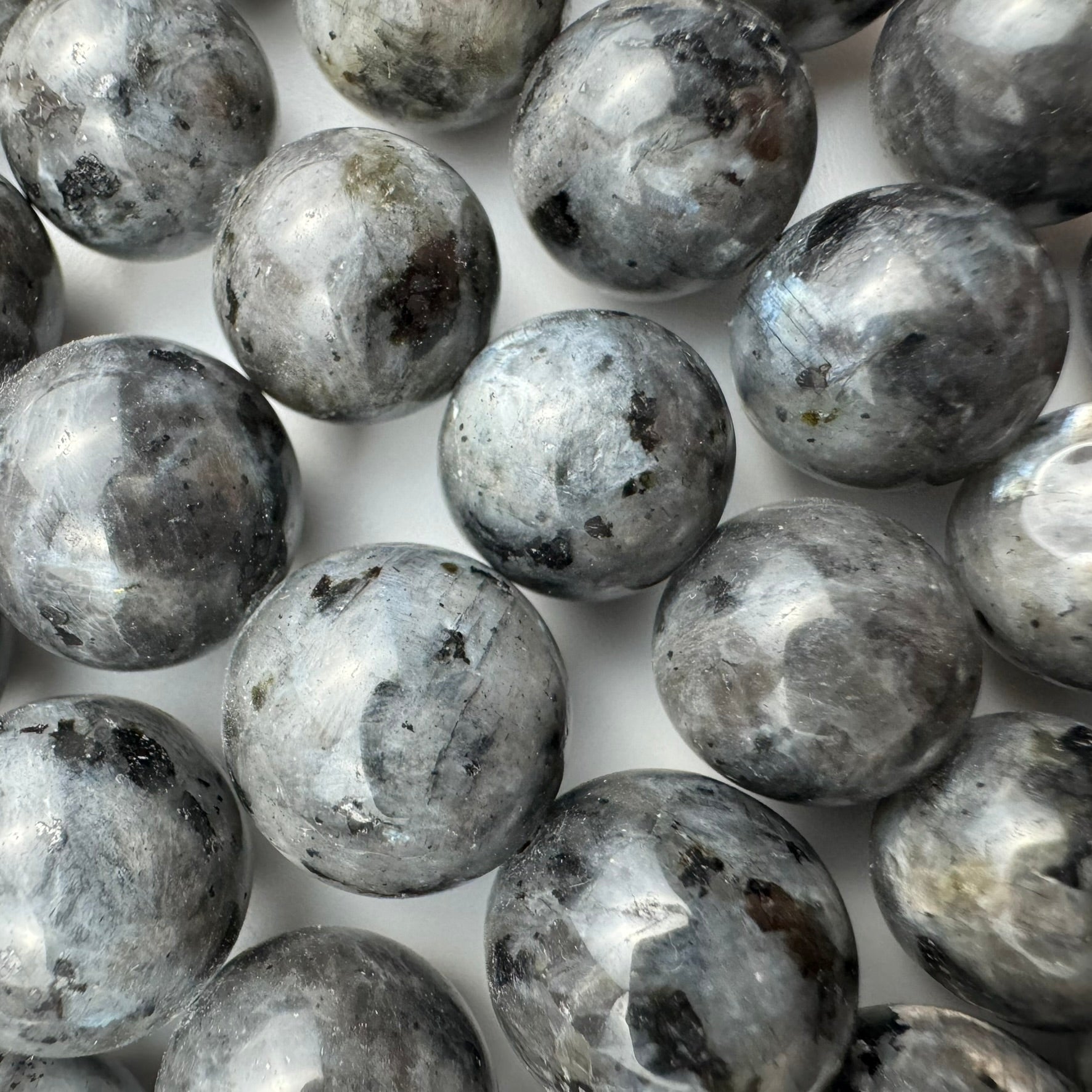 Larvikite Polished  Round Beads image 2