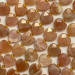 Sunstone Faceted Heart 12ÃƒÆ’Ã†â€™Ãƒâ€ Ã¢â‚¬â„¢ÃƒÆ’Ã‚Â¢ÃƒÂ¢Ã¢â‚¬Å¡Ã‚Â¬ÃƒÂ¢Ã¢â€šÂ¬Ã‚Â12 mm Beads image 1