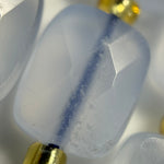 Blue Chalcedony Rectangular Faceted Cushion Cut Beads10xÂ8 mm Beads image 2