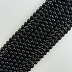 Black Tourmaline Polished  Round Beads image 2