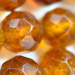 Hessonite Garnet Faceted Round Beads (Color A) image 1