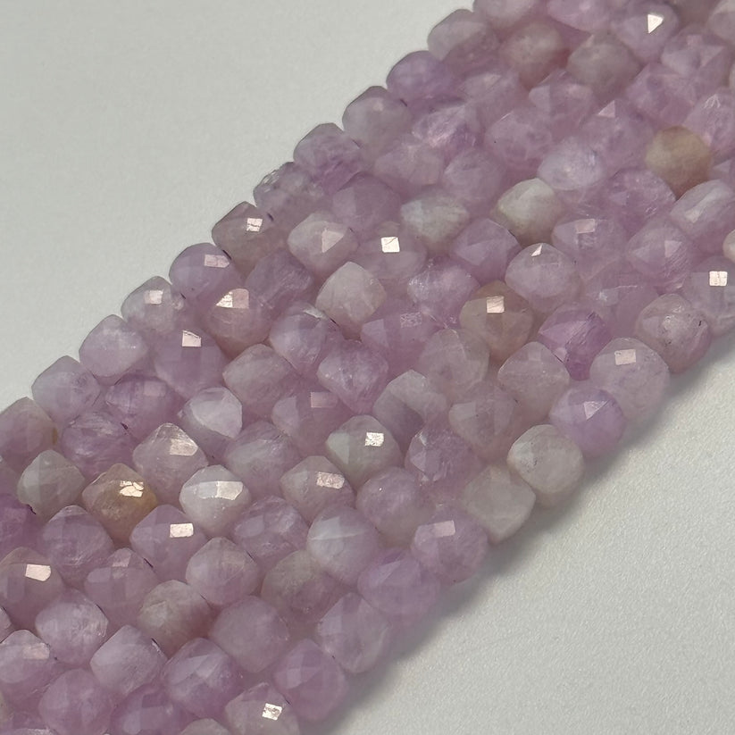 Faceted Square Semi Precious Stone Beads
