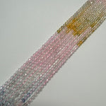 Aquamarine Morganite Faceted Round Beads (3.5mm) image 3