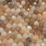 Sunstone Moonstone Faceted Round Beads image 1