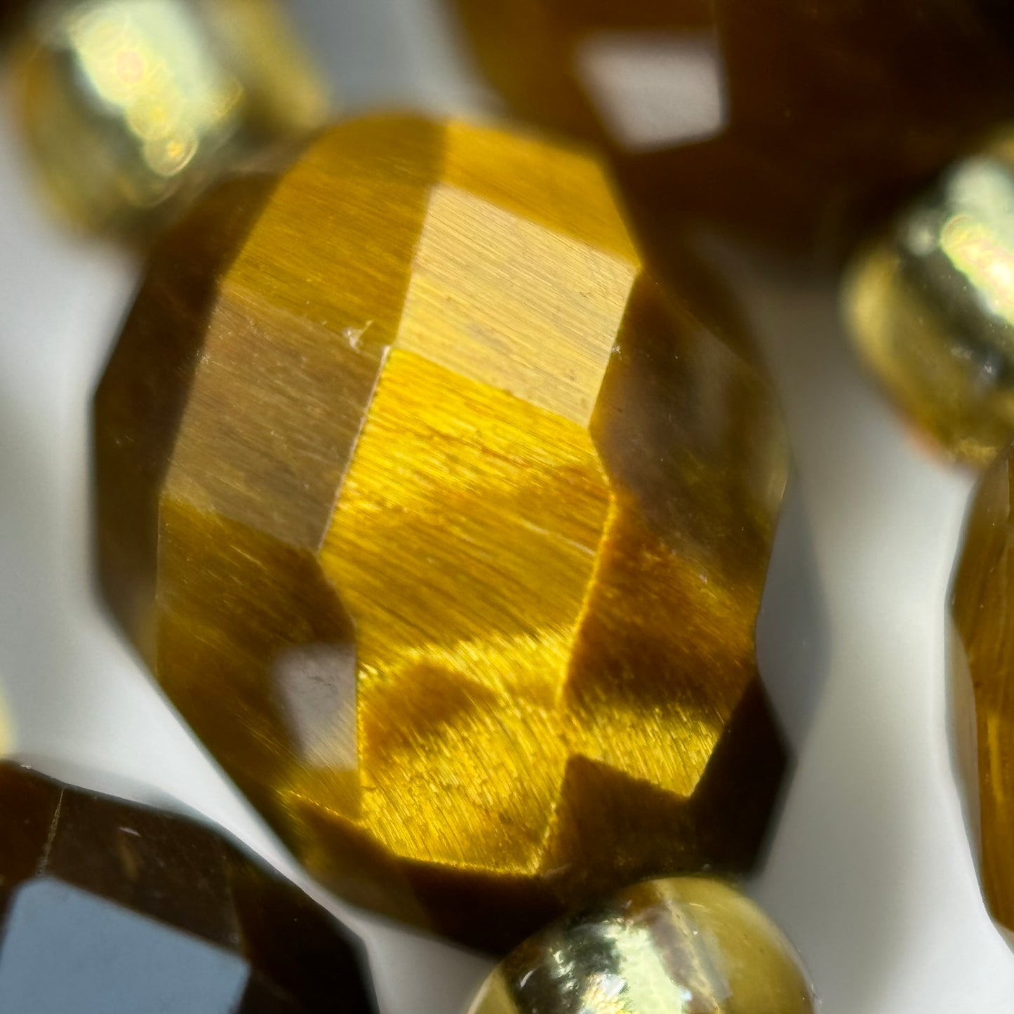 Tiger's Eye Faceted Barrel 8 Beads image 8