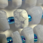 Natural Blue Lace Agate Faceted Rondelle Beads (8x4mm) image 4