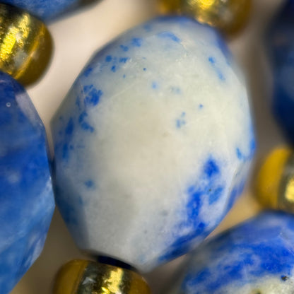 Lapis Lazuli Faceted Barrel 8 Beads image 4