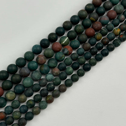 Bloodstone Frosted Round Beads image 5