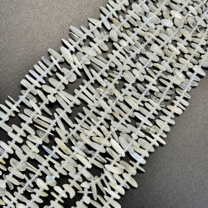 Rainbow Moonstone Polished Blade Beads image 7