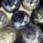 Iolite (Water Sapphire) Polished Round Beads  - 2 image 7