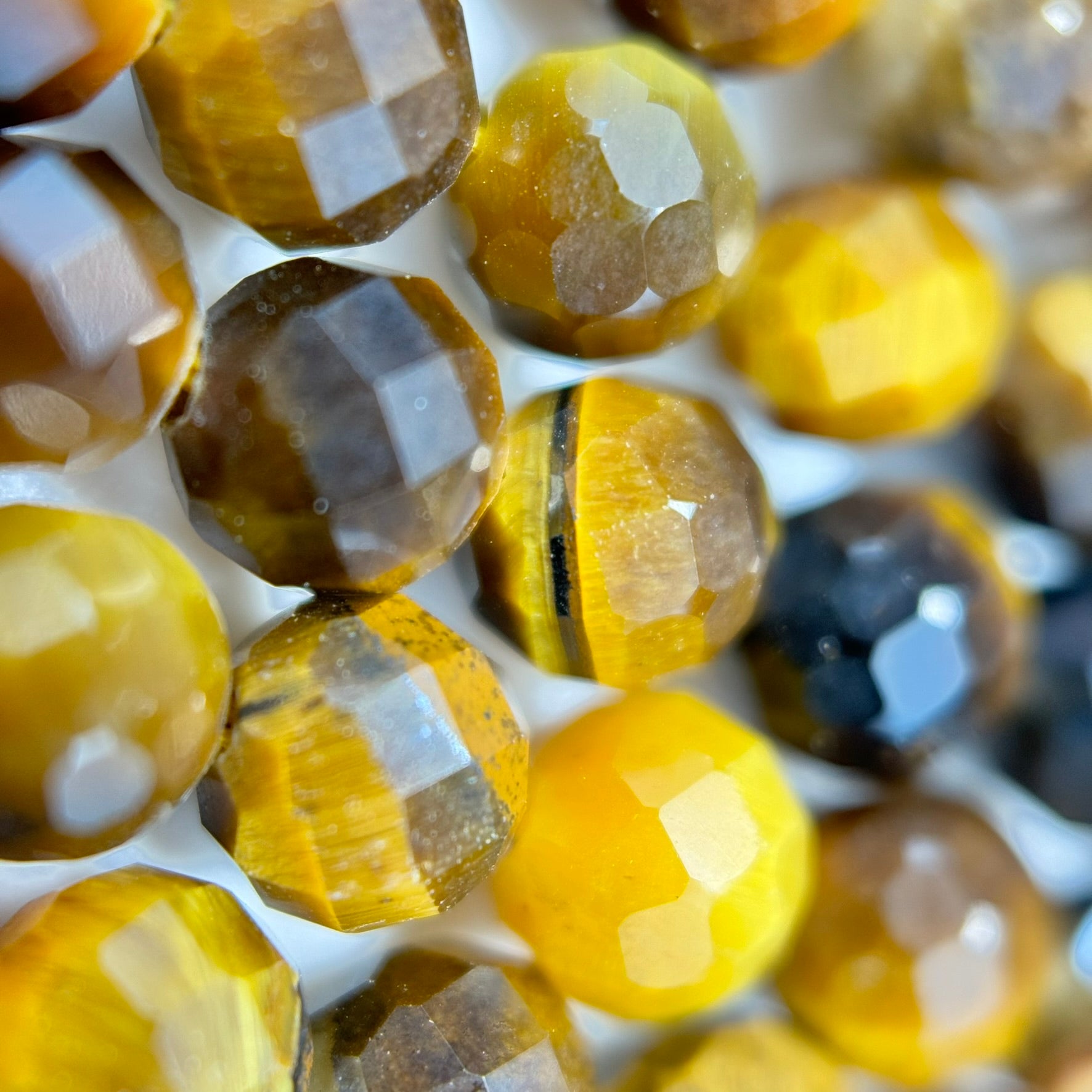 Tiger's Eye Faceted Round Beads image 2