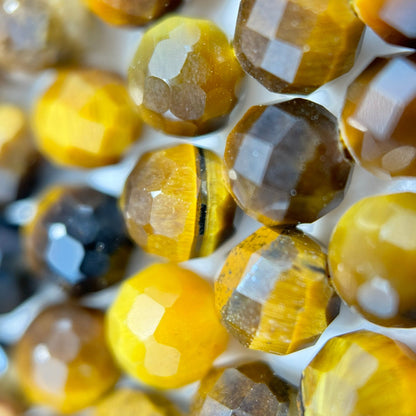 Tiger's Eye Faceted Round Beads image 2