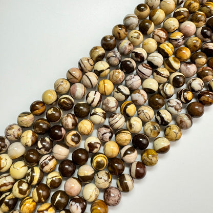 Australian Zebra Jasper Polished Round Beads image 0