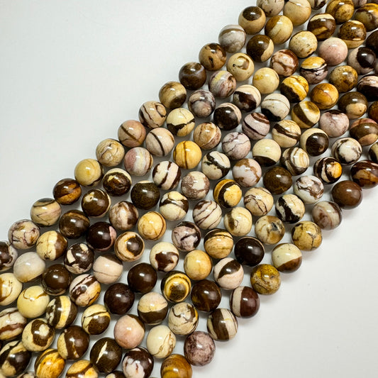 Australian Zebra Jasper Polished Round Beads image 0