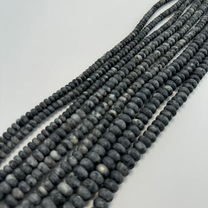 Larvikite Frosted 6-10mm Rondelle Beads image 3