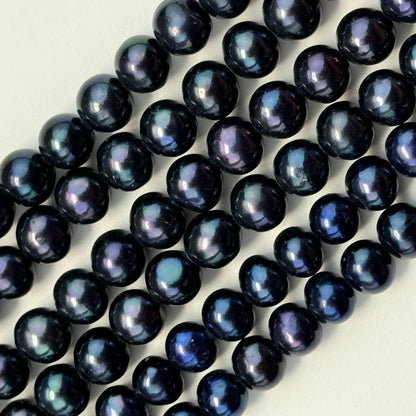 AA Dyed Blue Pearl  9.5x9.2mm image 2
