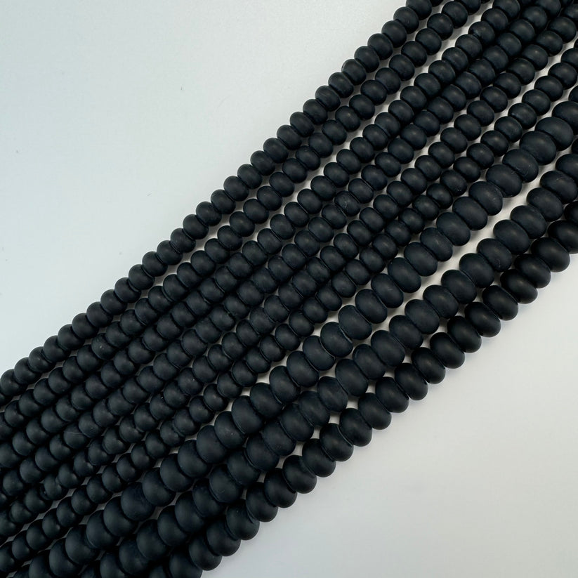 Frosted (Matte) Rondelle Stone Beads