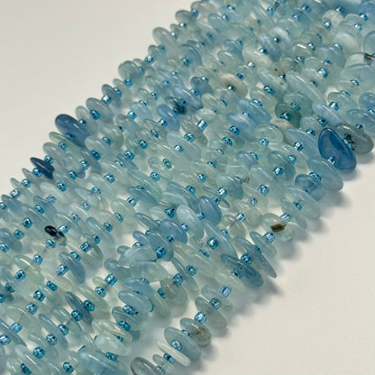 Aquamarine Blade Polished Gemstone Beads image 0