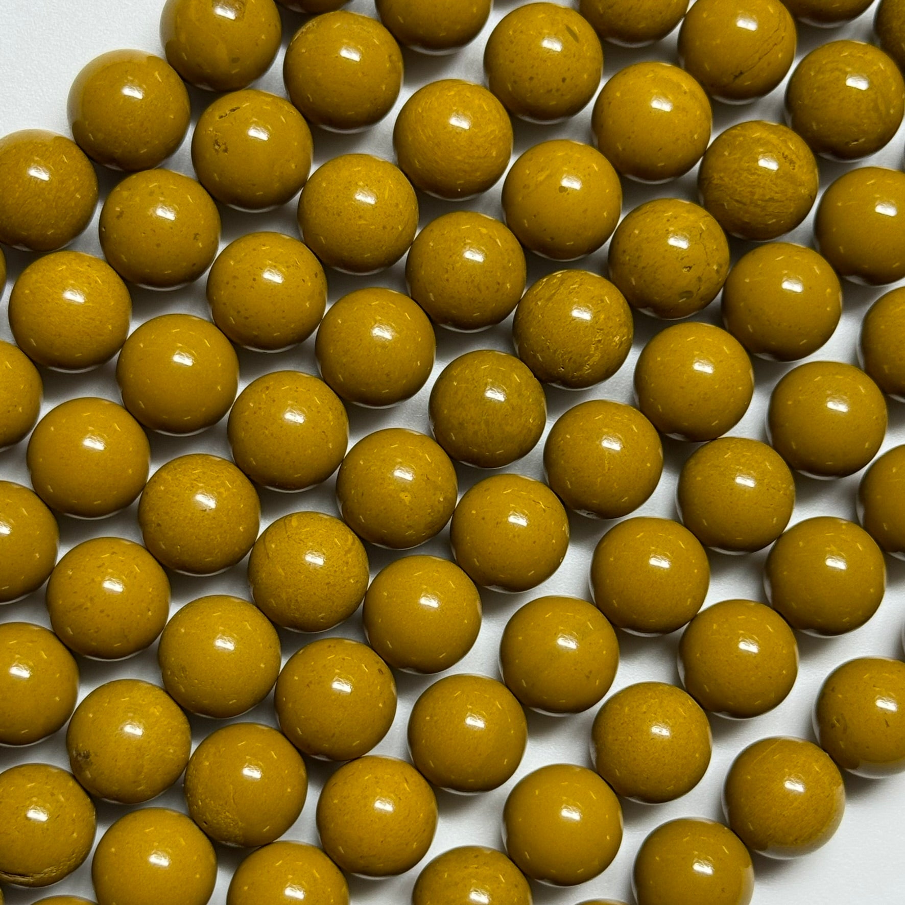 Yellow Mookaite Polished Round Beads image 10