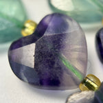 Fluorite Faceted Heart Shape Beads image 7
