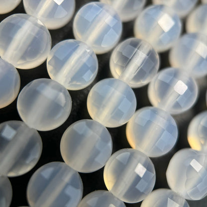 White Agate Lentils Beads image 5