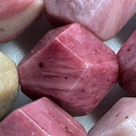 Rhodonite Diamond Cut Beads - A Quality image 2