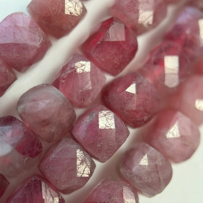 Pink Tourmaline Square Beads image 4
