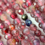 Ruby and Sapphire Faceted Round Beads image 5