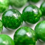 African Green Garnet Polished Round Beads image 1