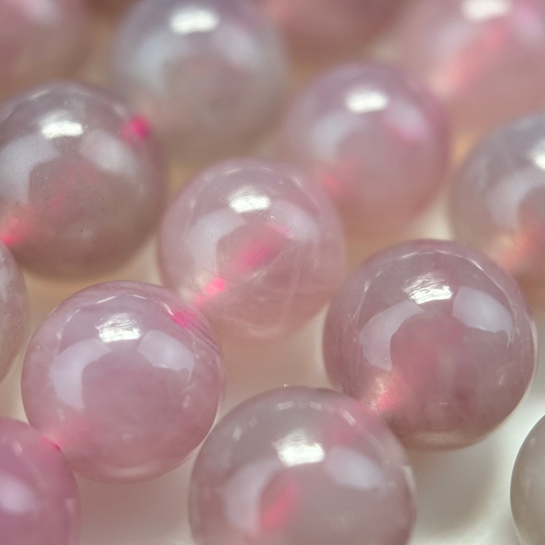 Blue Rose Quartz Polished Round Beads image 4