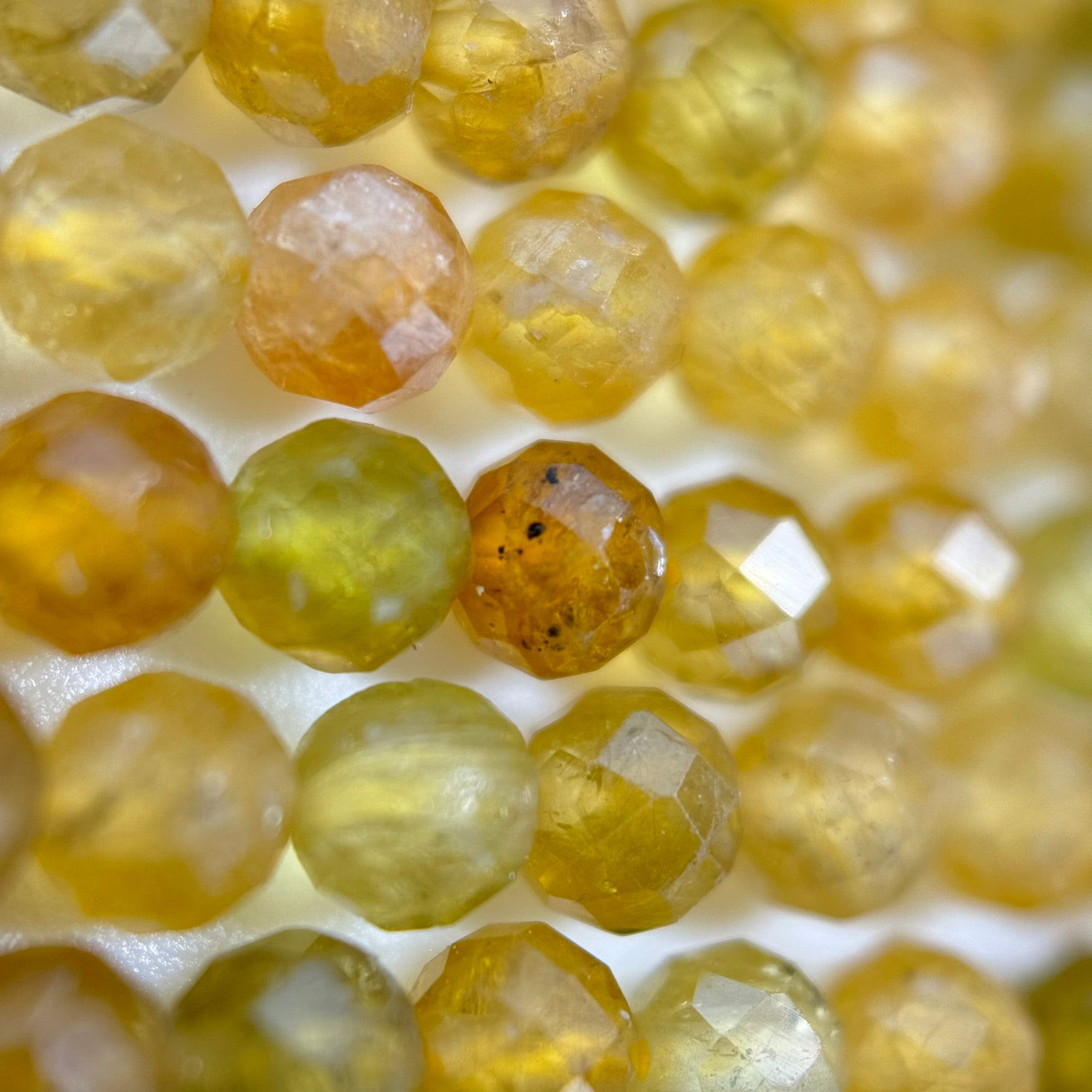 Yellow Tourmaline Faceted Round Beads (3.5mm) image 4