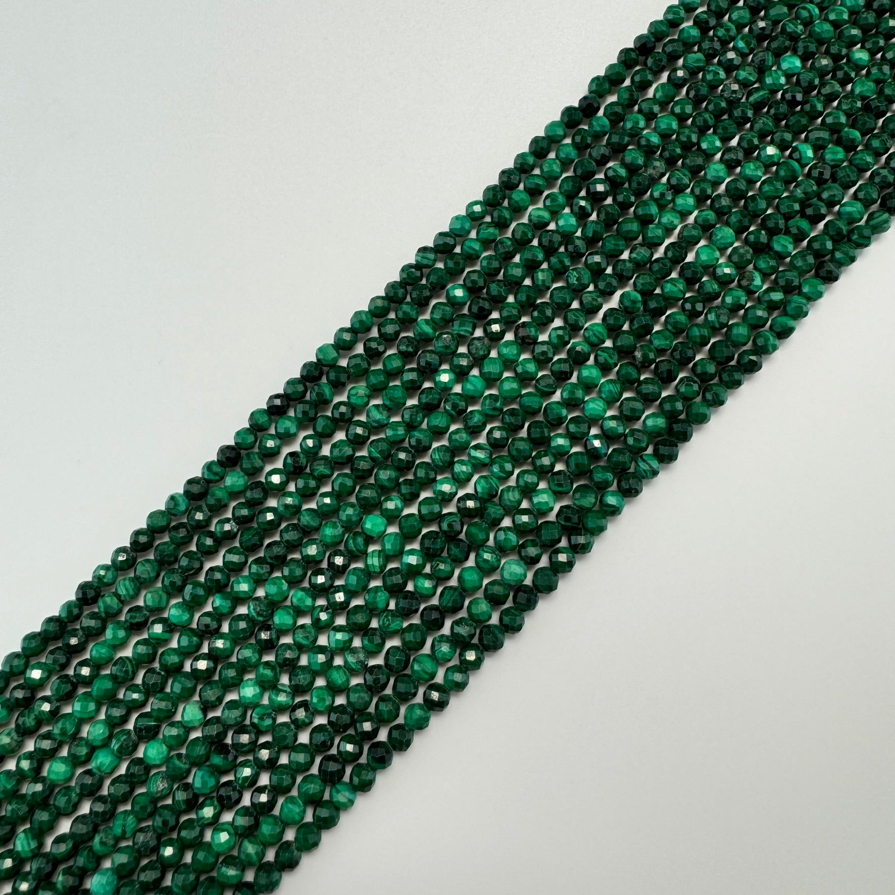 Malachite Faceted Round Beads (4mm) image 5