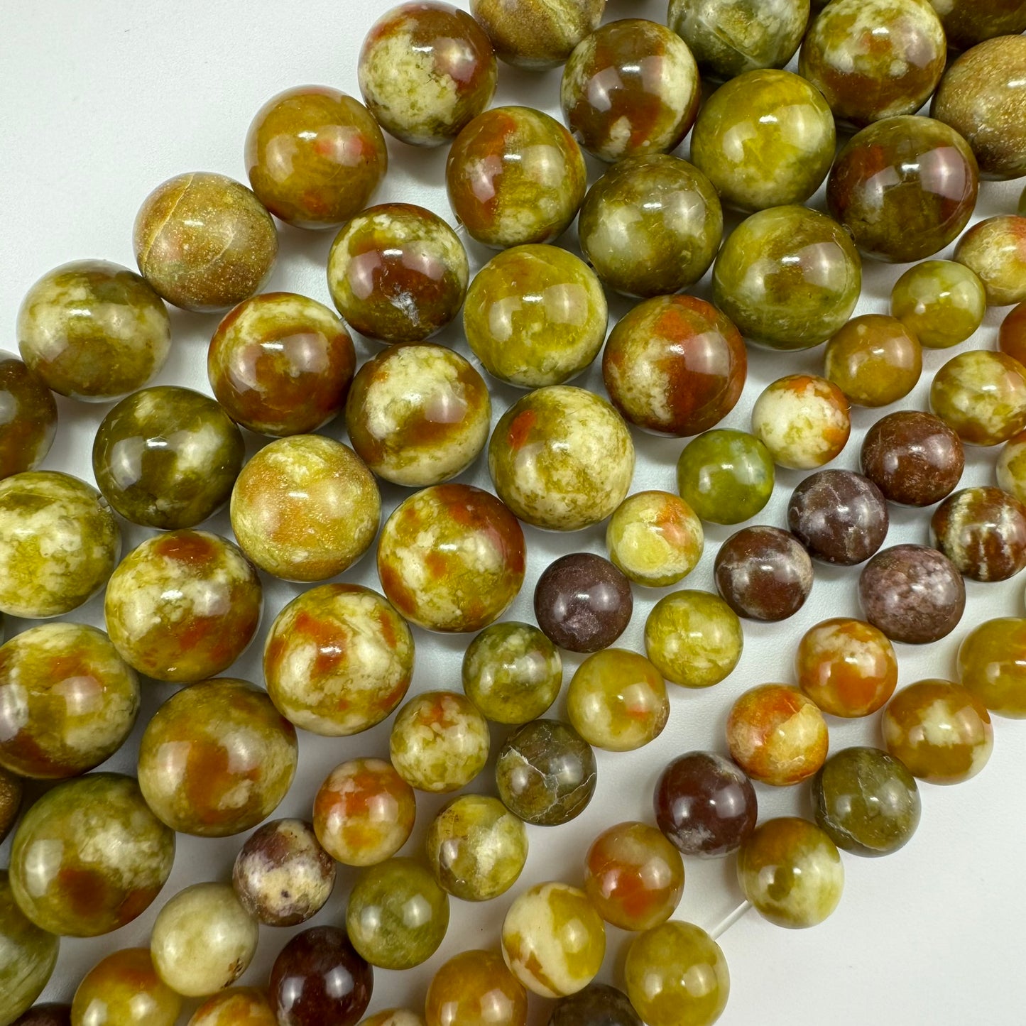 Sonora Sunset Serpentine Polished Round Beads image 0