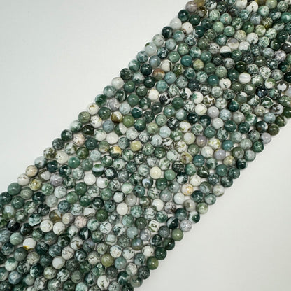 Tree Moss Agate Polished Round Beads image 0