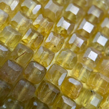 Golden Apatite Square Beads- A quality image 3