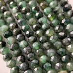 Emerald Faceted Rondelle Beads image 10