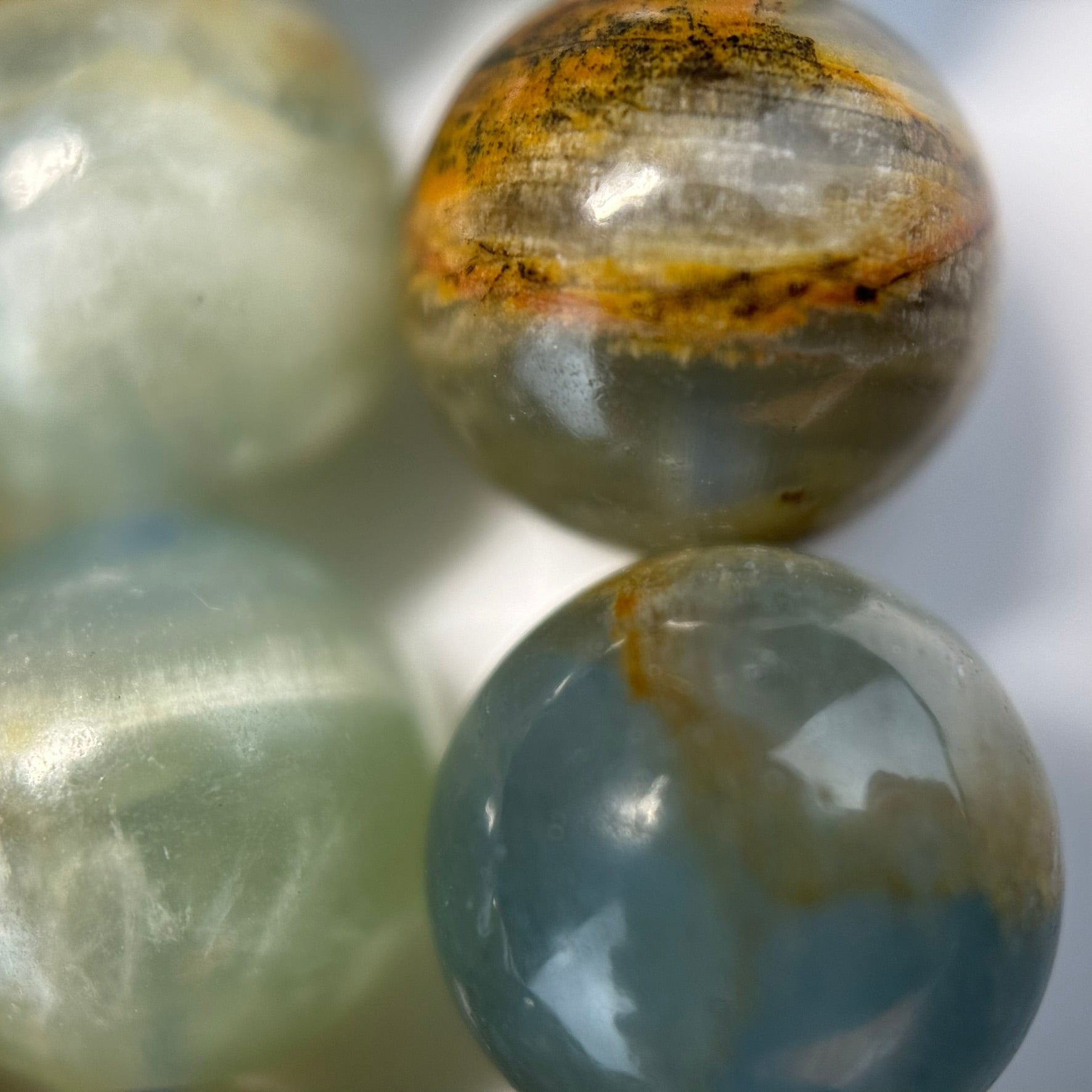 Blue Onyx Polished  Round Beads image 6