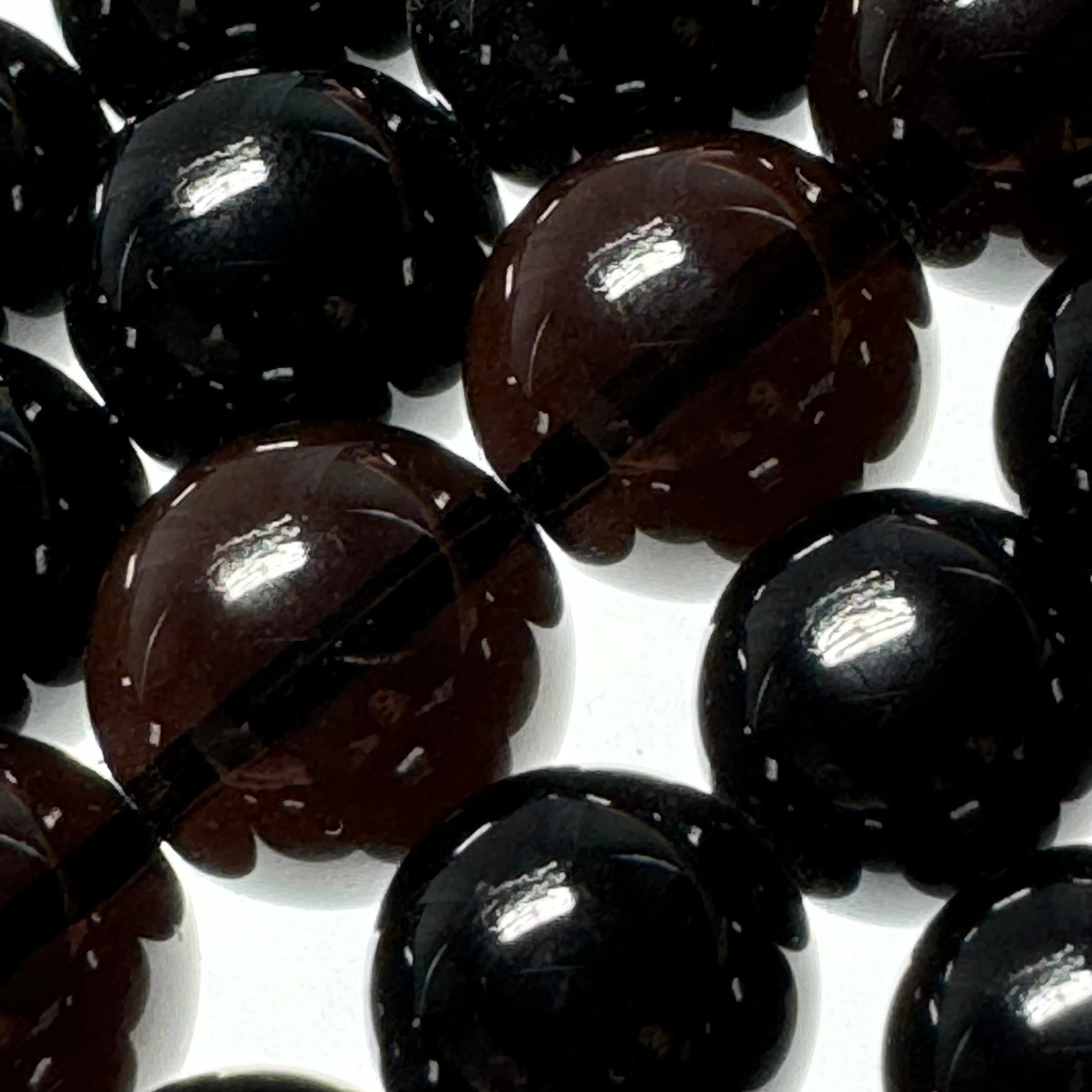 Morion Polished Round Beads image 1