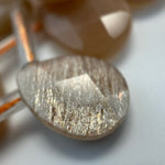 Sunstone Moonstone Faceted Pear Shape Beads image 2