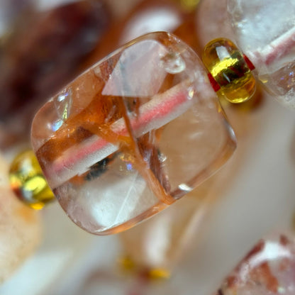 Hematoid Quartz Quartz Rectangular Faceted Cushion Cut Beads10xÂ8 mm Beads image 7