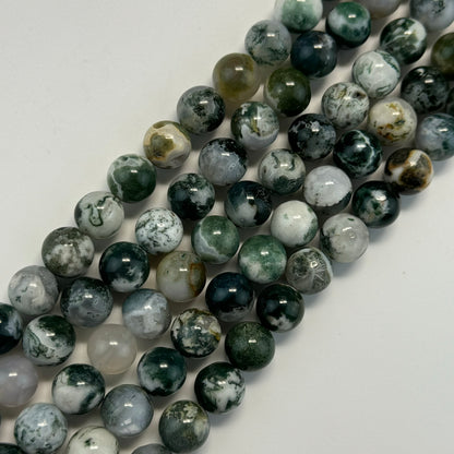 Tree Moss Agate Polished Round Beads image 8