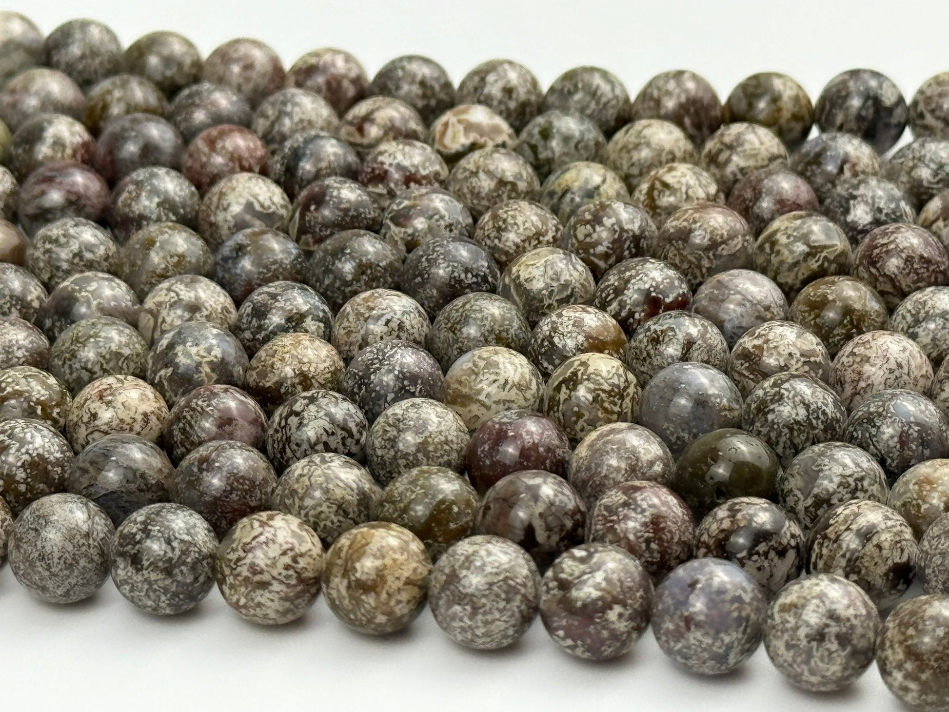 Crazy Red Agate Polished Round Beads  (8mm) image 2