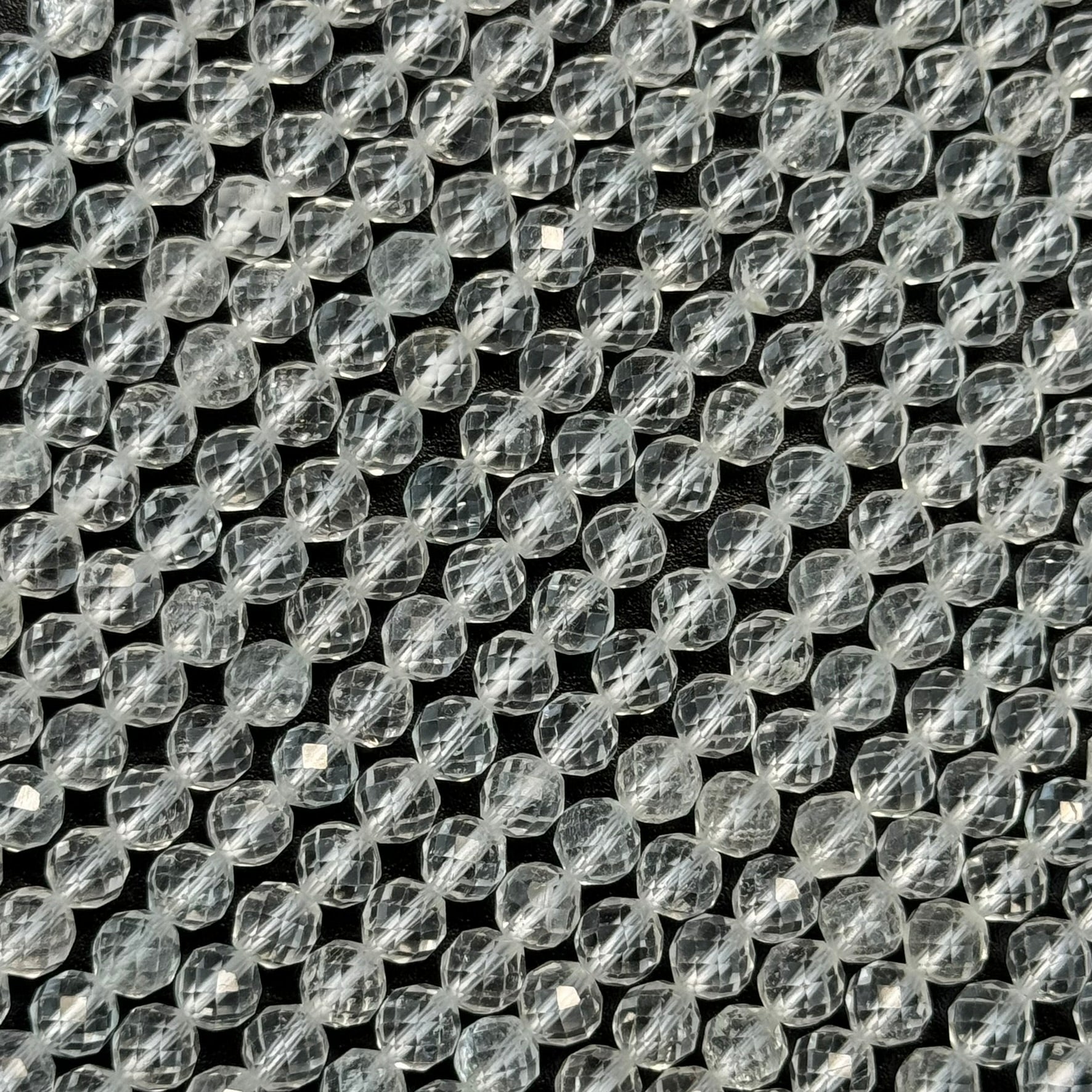 White Topaz Faceted Round Beads image 2