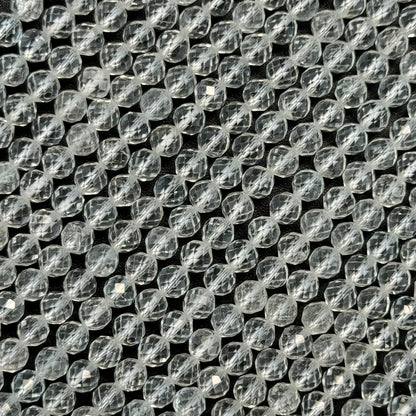 White Topaz Faceted Round Beads image 2