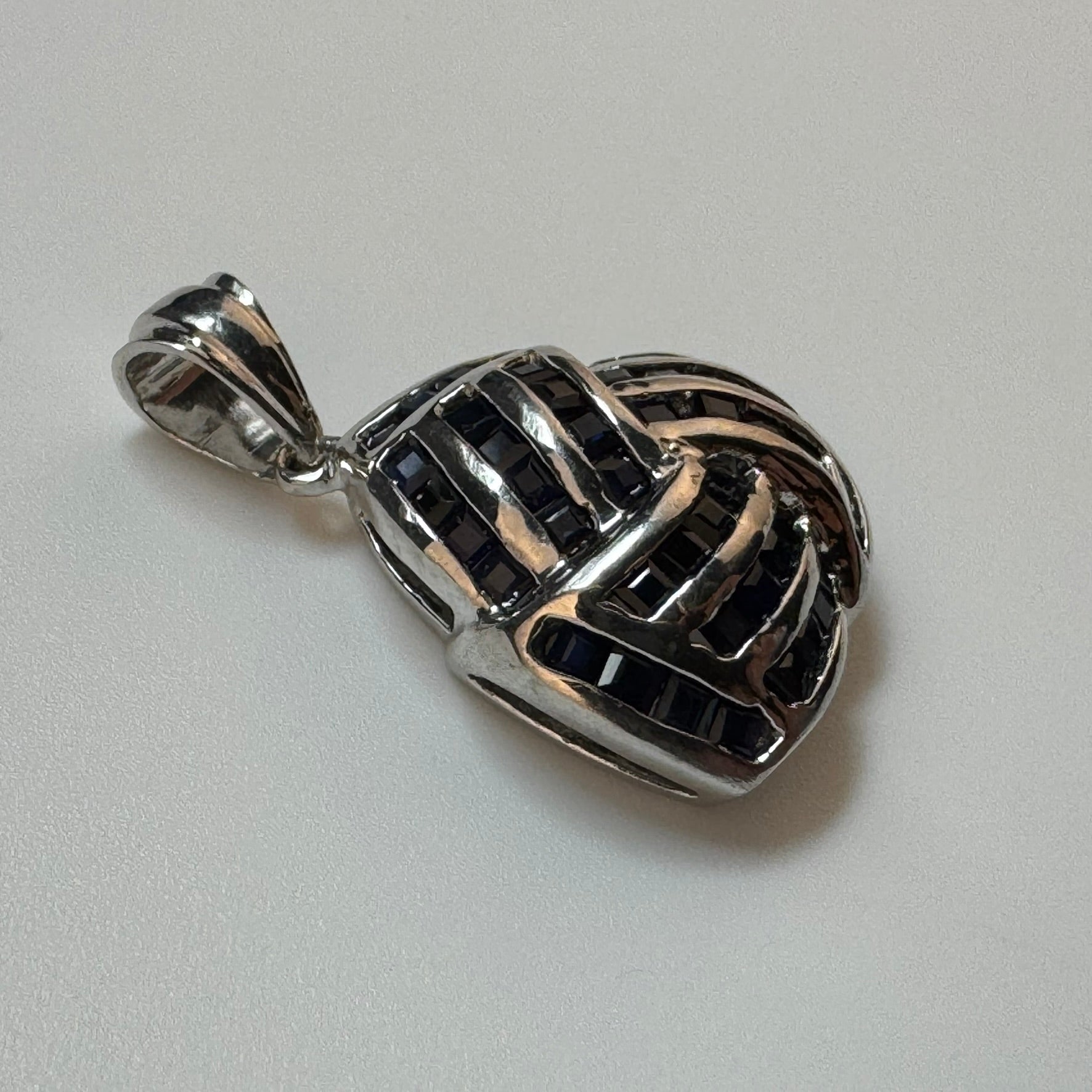 Blue Sapphire Pendant in 925 Sterling Silver image 2