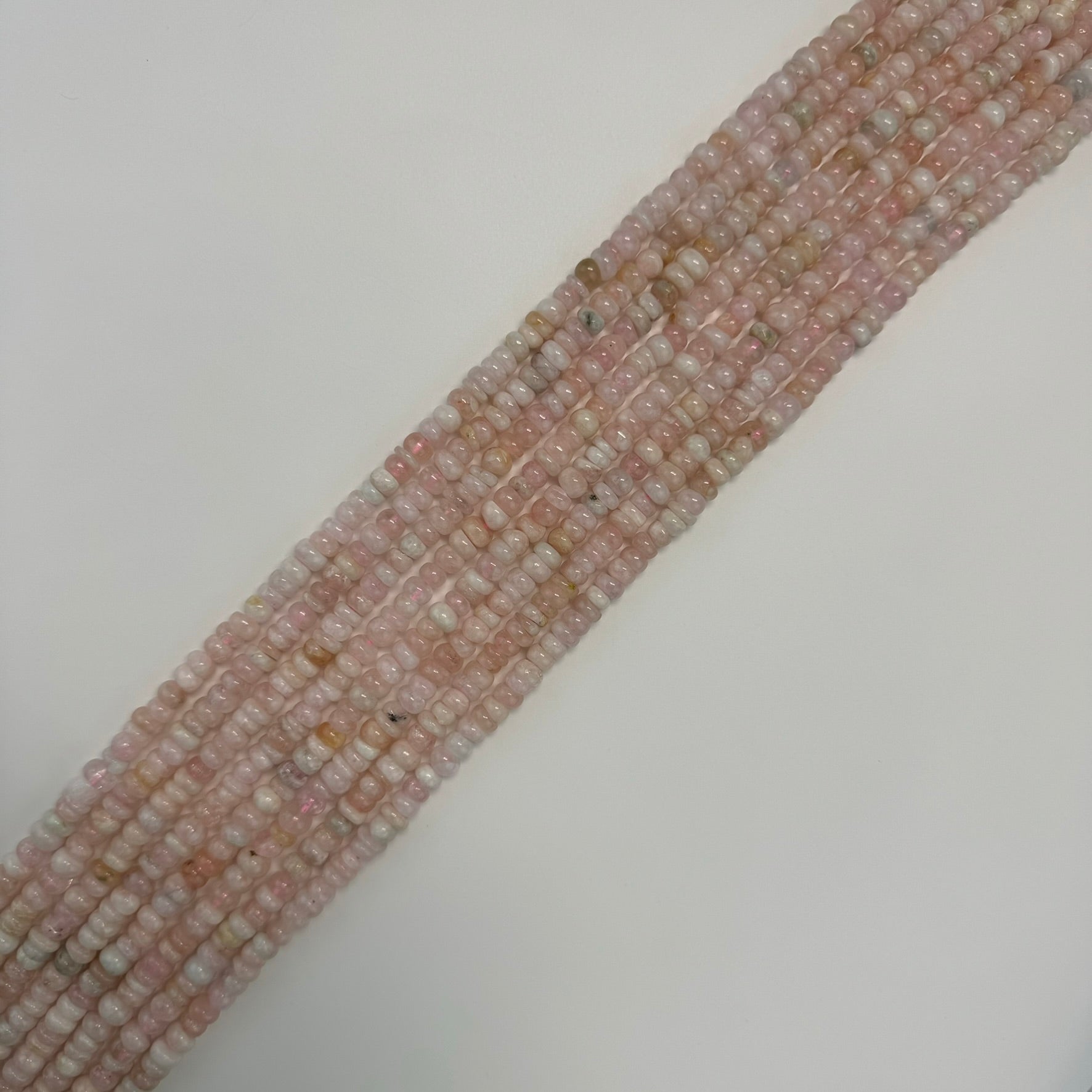 Morganite Rondelle Polished Beads image 6